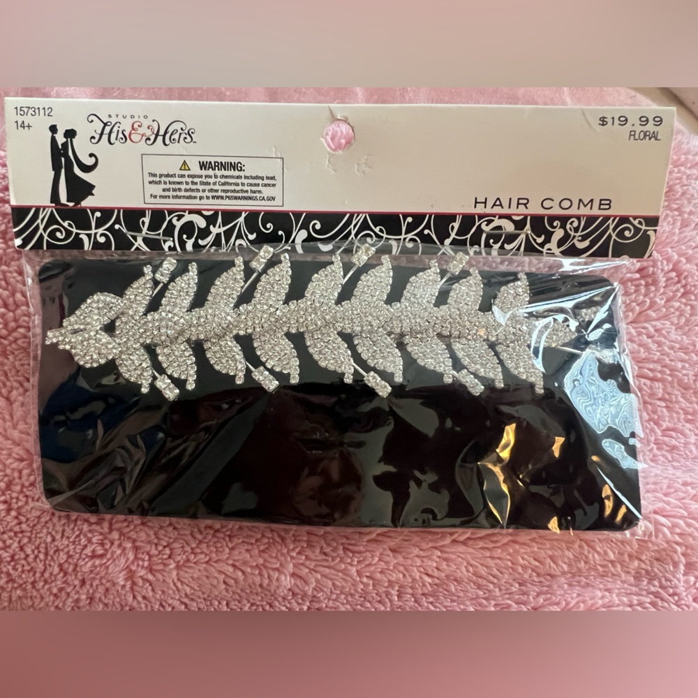 Wedding rhinestone Hair comb clip